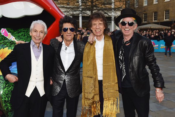 more rolling stones in front of the exhibit